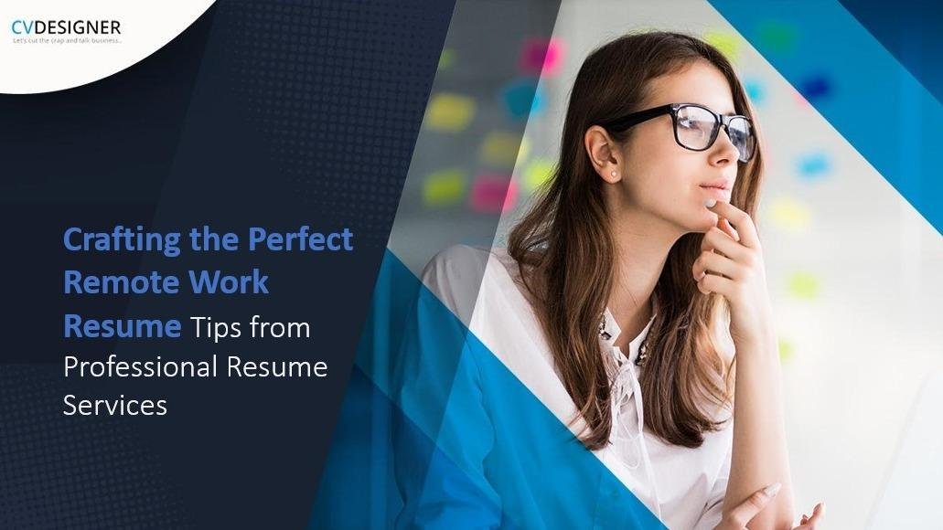 A promotional image for resume tips with abstract graphics and text overlay.