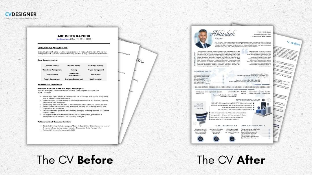 before and after resume transformation